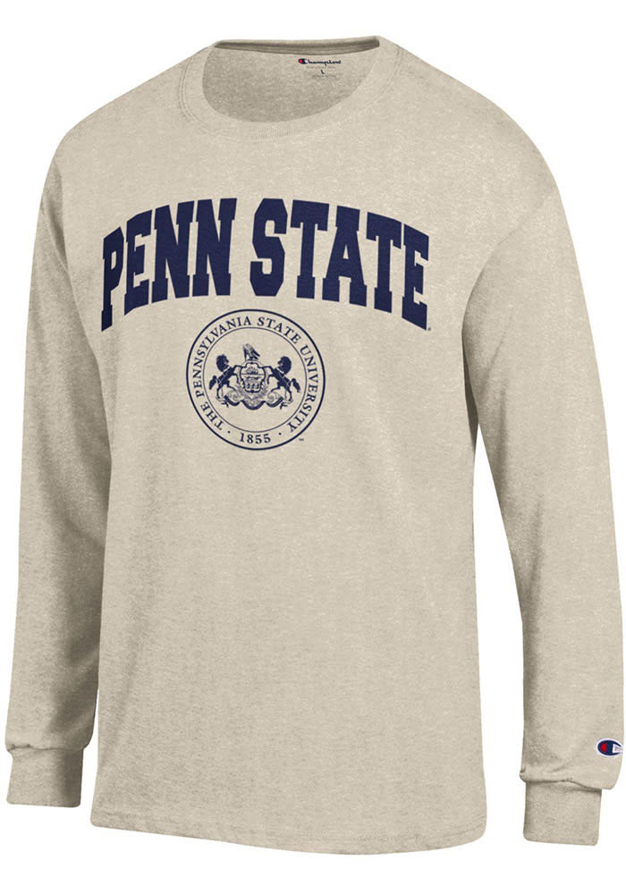 Champion Penn State Nittany Lions Oatmeal Official Seal Long Sleeve T Shirt