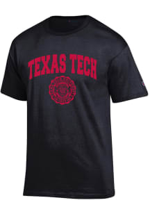 Champion Texas Tech Red Raiders Black Official Seal Short Sleeve T Shirt