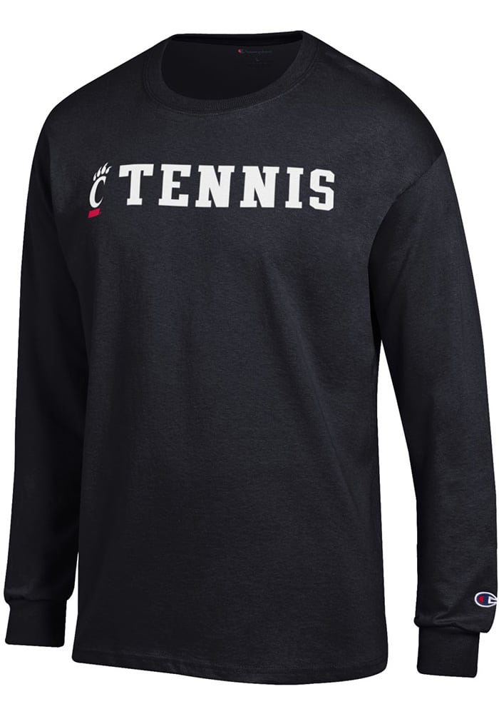 Champion Cincinnati Bearcats Black Tennis Long Sleeve T Shirt
