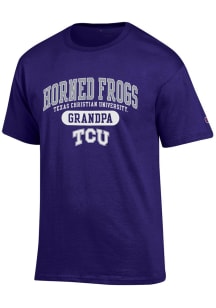 Champion TCU Horned Frogs Purple Grandpa Short Sleeve T Shirt