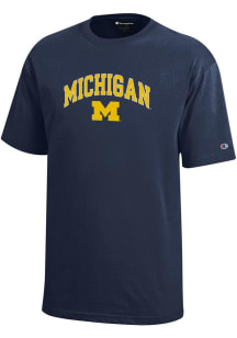 Champion Michigan Wolverines Youth Navy Blue Arch Mascot Short Sleeve T-Shirt
