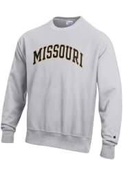 Champion Missouri Tigers Mens Grey Reverse Weave Long Sleeve Crew Sweatshirt