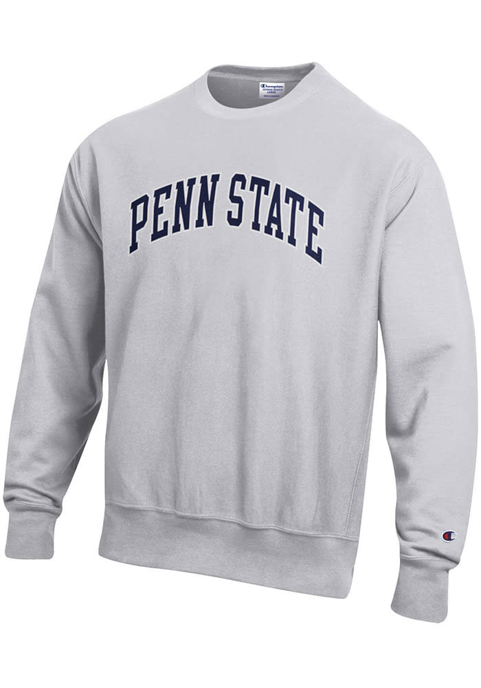 Champion Penn State Nittany Lions Mens Grey Reverse Weave Long Sleeve Crew Sweatshirt