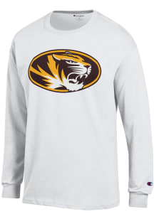 Champion Missouri Tigers White Logo Long Sleeve T Shirt