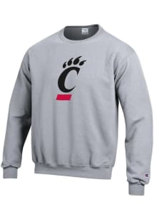 Champion Cincinnati Bearcats Mens Grey Big Logo Long Sleeve Crew Sweatshirt