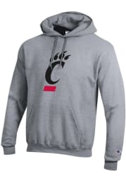 Champion Cincinnati Bearcats Mens Grey Big Logo Long Sleeve Hoodie