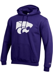 Champion K-State Wildcats Mens Purple Big Logo Long Sleeve Hoodie