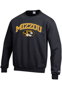 Champion Missouri Tigers Mens Black Arch Mascot Long Sleeve Crew Sweatshirt