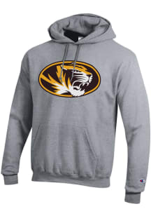 Champion Missouri Tigers Mens Grey Big Logo Long Sleeve Hoodie