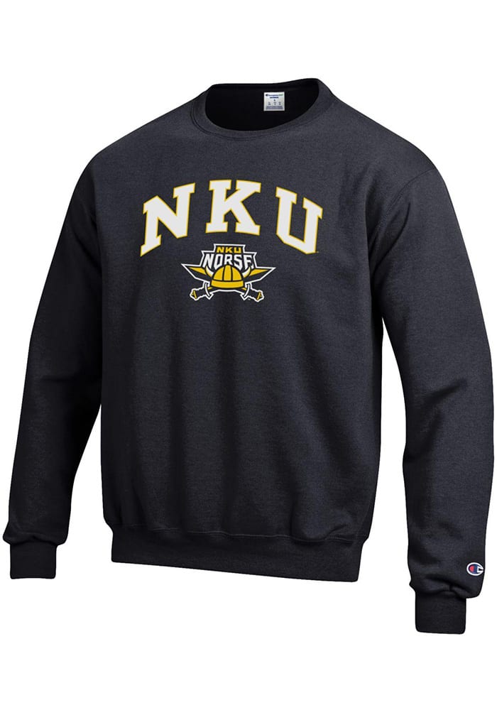 Champion Northern Kentucky Norse Arch Mascot Crew Sweatshirt - Black