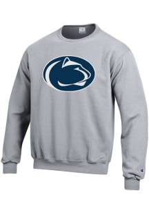 Champion Penn State Nittany Lions Mens Grey Big Logo Long Sleeve Crew Sweatshirt