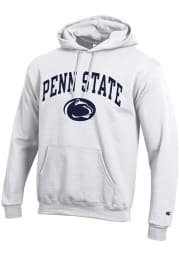 Champion Penn State Nittany Lions Mens White Arch Mascot Long Sleeve Hoodie