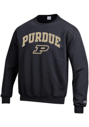 Champion Purdue Boilermakers Mens Black Arch Mascot Long Sleeve Crew Sweatshirt