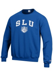 Champion Saint Louis Billikens Mens Blue Arch Mascot Long Sleeve Crew Sweatshirt
