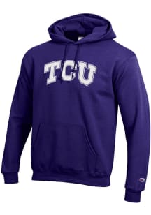Champion TCU Horned Frogs Mens Purple Arch Long Sleeve Hoodie