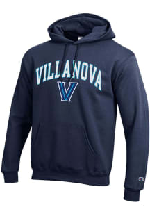 Champion Villanova Wildcats Mens Navy Blue Arch Mascot Long Sleeve Hoodie