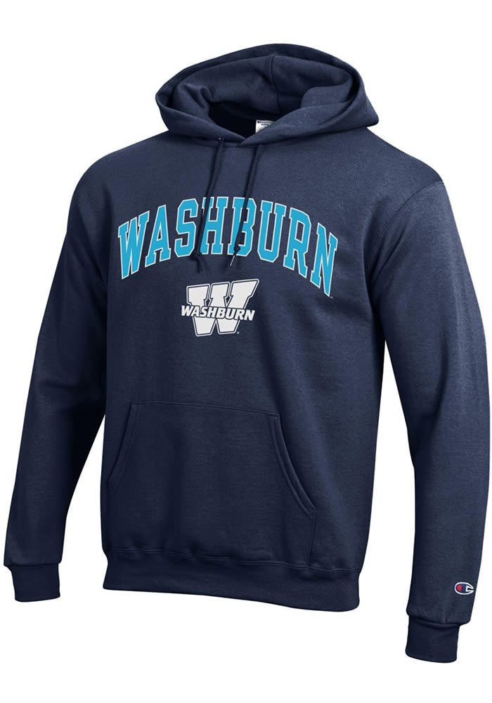 Champion Washburn Ichabods Mens Arch Mascot Hoodie - NAVY