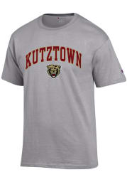 Champion Kutztown University Grey Arch Mascot Short Sleeve T Shirt