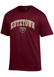 Champion Kutztown University Maroon Arch Mascot Short Sleeve T Shirt