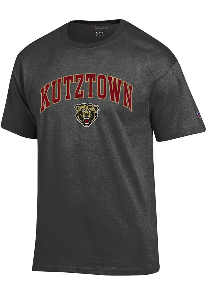 Champion Kutztown University Charcoal Arch Mascot Short Sleeve T Shirt