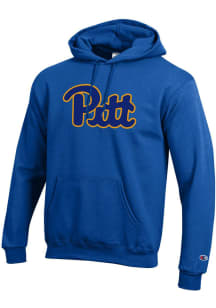 Champion Pitt Panthers Mens Blue Logo Long Sleeve Hoodie