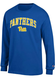 Champion Pitt Panthers Blue Arch Mascot Long Sleeve T Shirt