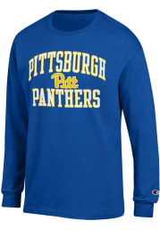 Champion Pitt Panthers Blue Number One Long Sleeve T Shirt