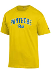 Champion Pitt Panthers Gold Arch Mascot Short Sleeve T Shirt