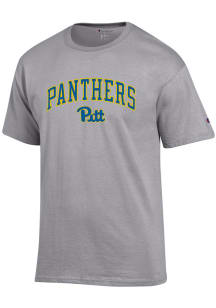 Champion Pitt Panthers Grey Arch Mascot Short Sleeve T Shirt