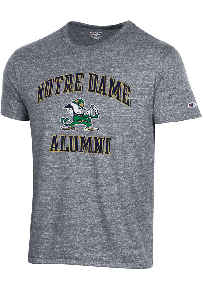 Champion Notre Dame Fighting Irish Grey Heathered Alumni Short Sleeve Fashion T Shirt