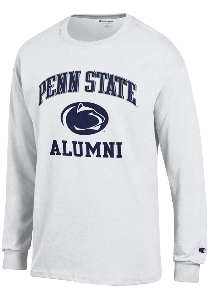 Champion Penn State Nittany Lions White Alumni Number One Design Long Sleeve T Shirt