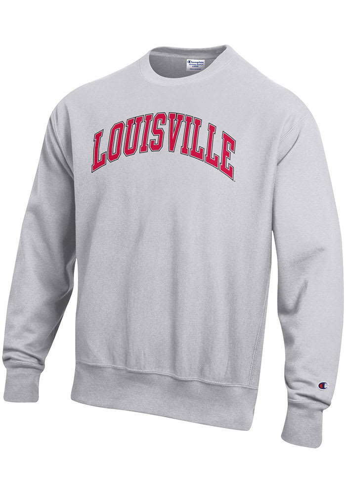 Champion Louisville Cardinals Reverse Weave Sweatshirt - Grey