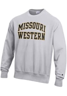Champion Missouri Western Griffons Mens Grey Reverse Weave Long Sleeve Crew Sweatshirt
