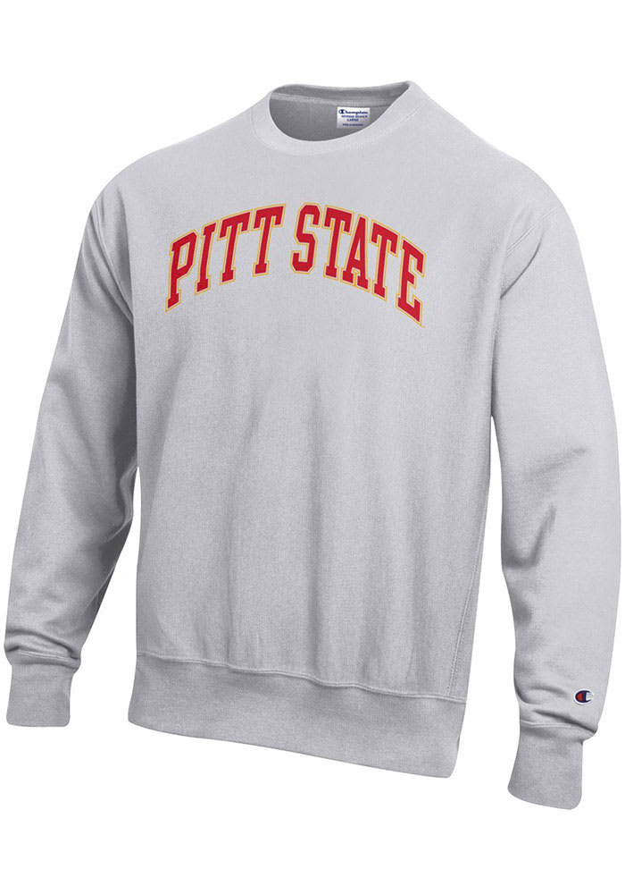 Champion Pitt State Gorillas Mens Grey Reverse Weave Long Sleeve Crew Sweatshirt