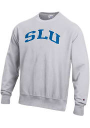 Champion Saint Louis Billikens Mens Grey Reverse Weave Long Sleeve Crew Sweatshirt