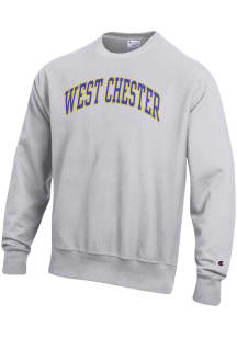 Champion West Chester Golden Rams Mens Grey Reverse Weave Long Sleeve Crew Sweatshirt