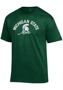 Michigan State Spartans Green Champion Mom Short Sleeve T-Shirt