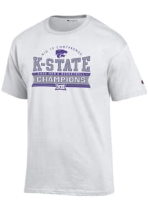 Champion K-State Wildcats White 2019 Big 12 Champions Short Sleeve T Shirt