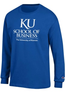 Champion Kansas Jayhawks Blue School of Business Long Sleeve T Shirt
