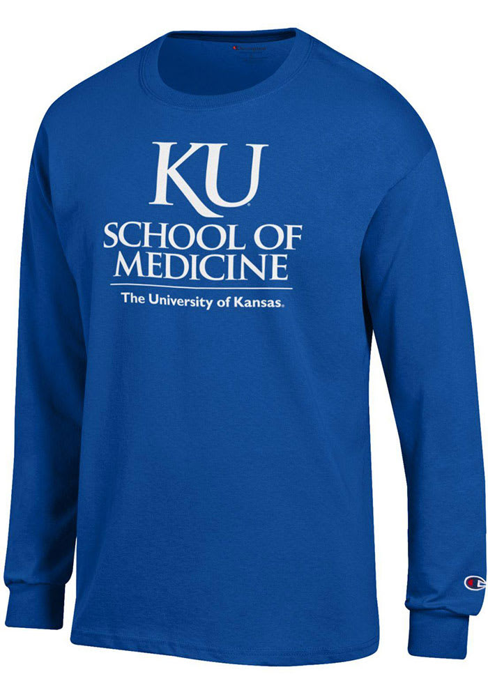 Champion Kansas Jayhawks Blue School of Medicine Long Sleeve T Shirt