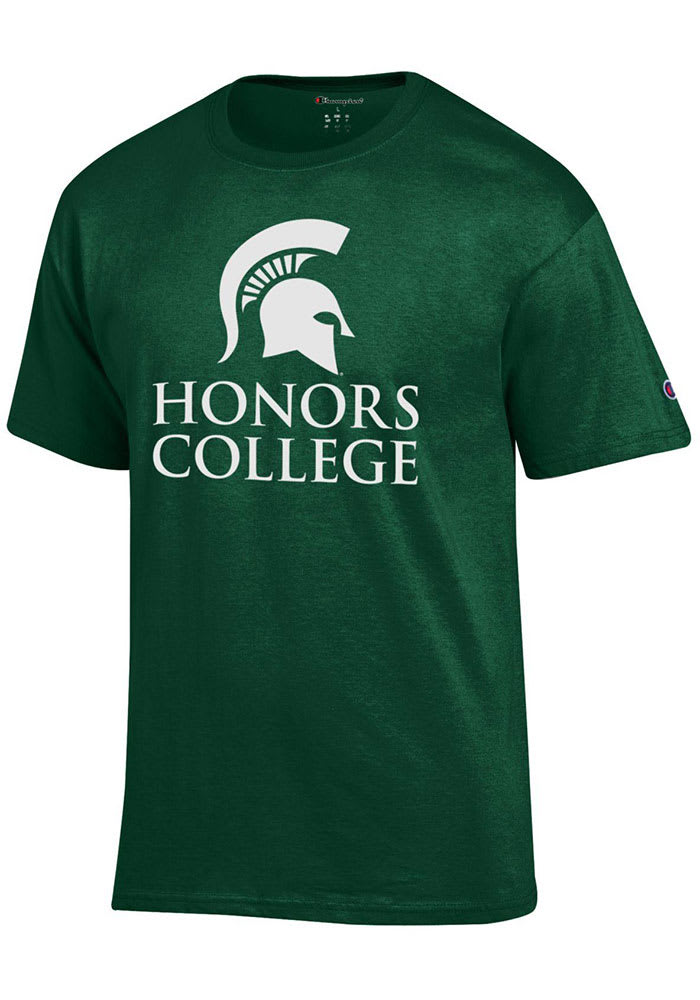 Champion Michigan State Spartans Green Honors College Short Sleeve T Shirt