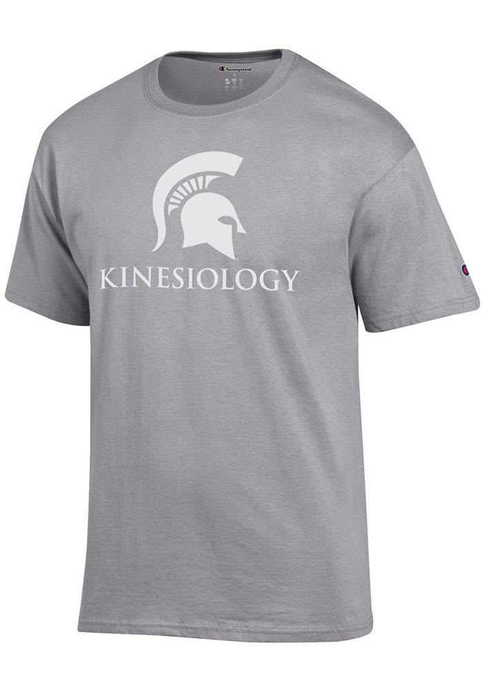 Champion Michigan State Spartans Grey Kinesiology Short Sleeve T Shirt