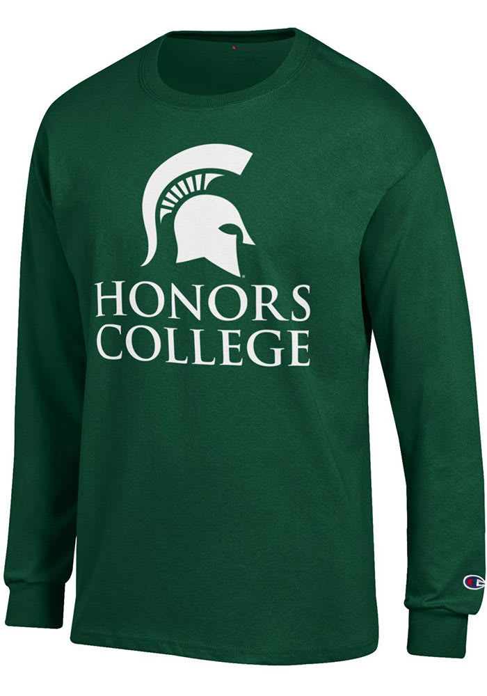 Champion Michigan State Spartans Green Honors College Long Sleeve T Shirt