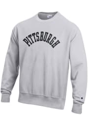 Pittsburgh Mens Grey Wordmark Long Sleeve Crew Sweatshirt