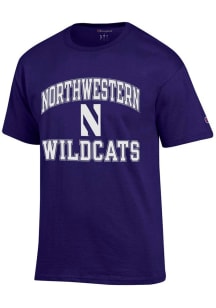 Northwestern Wildcats Purple Champion Number One Short Sleeve T Shirt