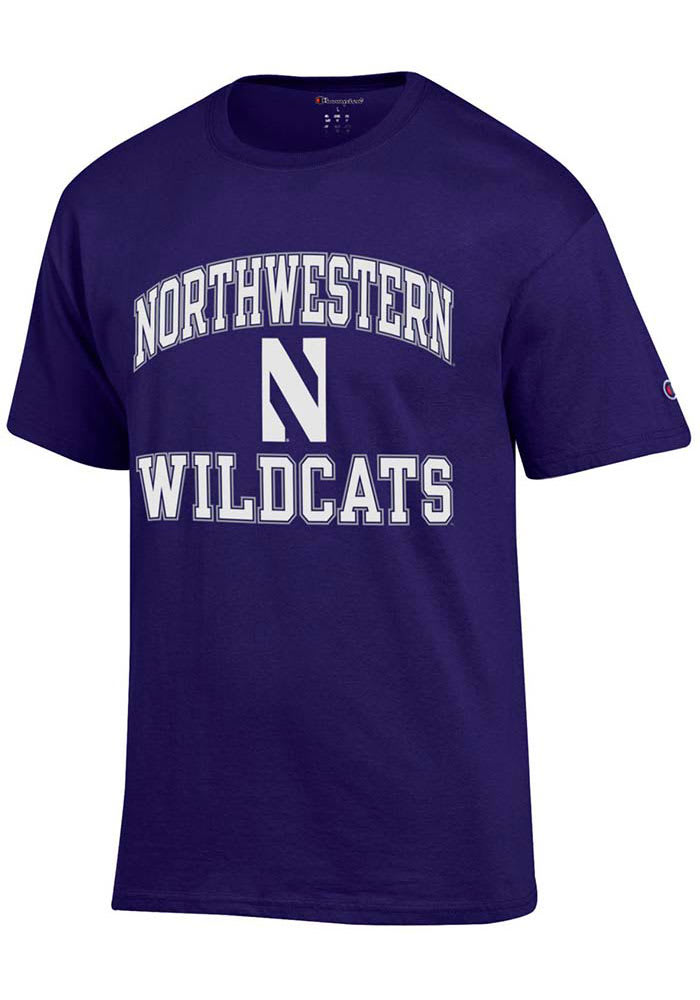Champion Northwestern Wildcats Purple Number One Short Sleeve T Shirt