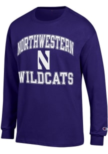 Mens Northwestern Wildcats Purple Champion Number One Tee