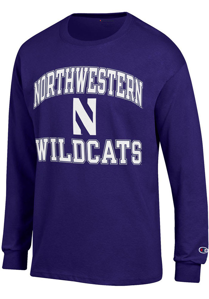 Champion Northwestern Wildcats Purple Number One Long Sleeve T Shirt