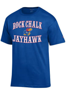 Champion Kansas Jayhawks Blue Circus Slogan Short Sleeve T Shirt