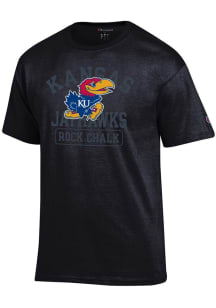 Champion Kansas Jayhawks Black Impact Short Sleeve T Shirt